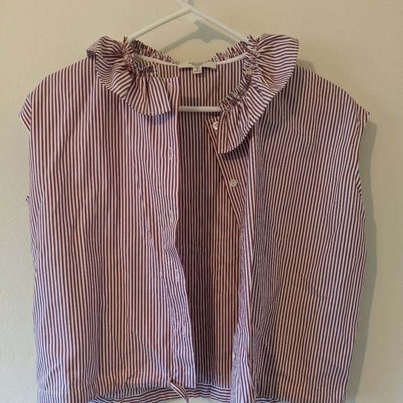 Atlantique Ascoli Red Striped Top - Picture 1 of 10